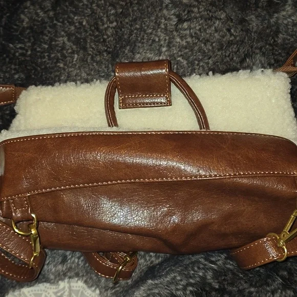 Anthropologie Cream and Brown Tote Bag - Picture 6 of 7